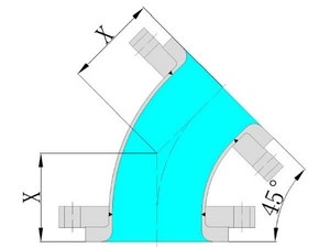 Эмалированный отвод 90° (колено)
