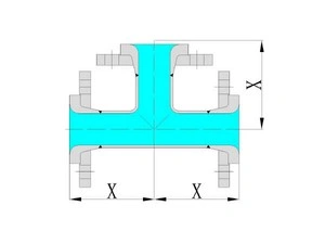 Эмалированные тройник и крестовина равнопроходные