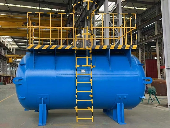 Горизонтальный эмалированный сборник