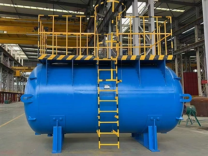 Горизонтальный эмалированный сборник