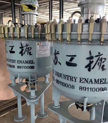 Эмалированный реактор с плоской крышкой