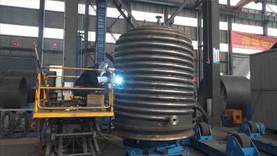 Сварка полутрубной рубашки